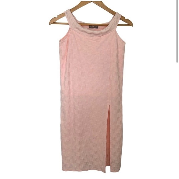 Urban Outfitters | Rose Bodycon Checkered Dress With Slit, Size Small - Picture 1 of 4
